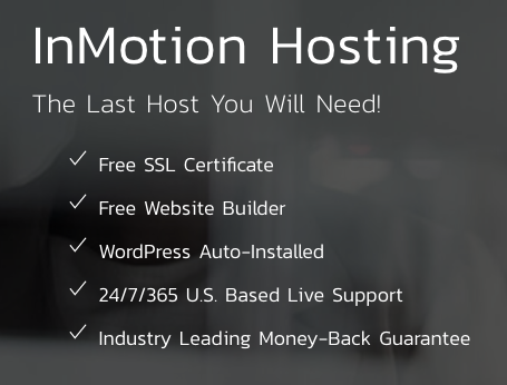 InMotion! Shared Hosting Landing Page